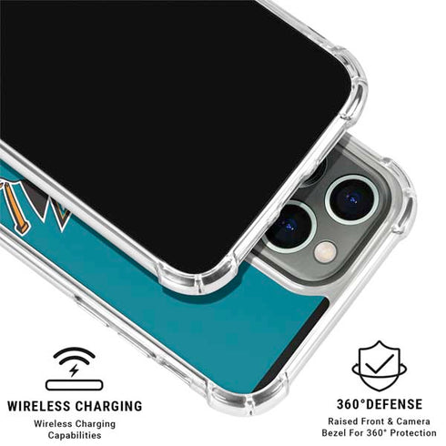 NHL San Jose Sharks Solid Background iPhone 16 Pro Clear Case